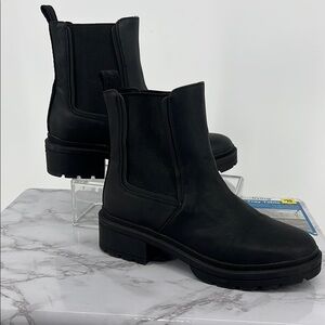 Rocket Dog Iggie Black Chelsea Boot Pull On Chunky Sole Size 8 Goth Punk Cushion